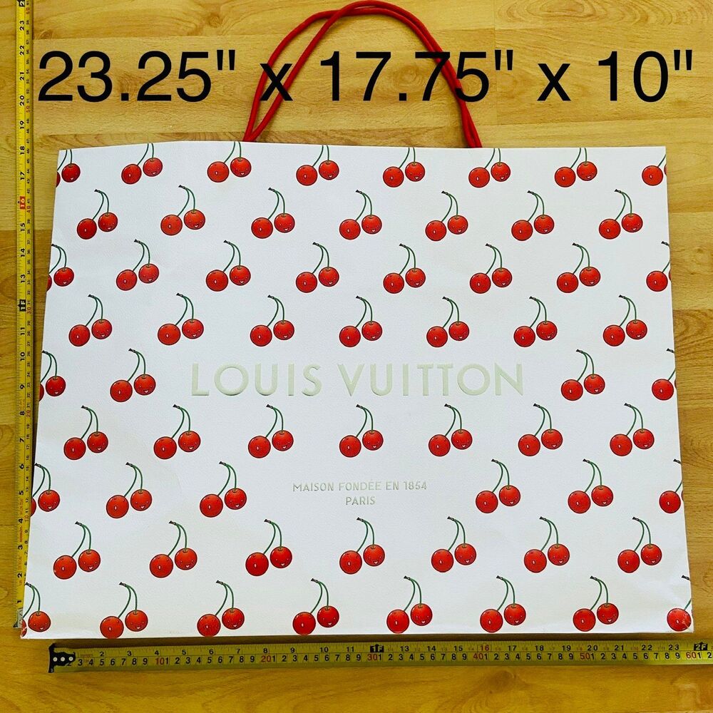 Louis Vuitton Takashi Murakami Cherry Paper Shopping Bag 23.25" x 17.75" x 10"